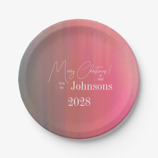 7月のクリスマス名年 ペーパープレート (正面)
