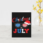 7月のクリスマス夏のクリスマスデコレーションメンズウィメンズ カード (黄色い花)