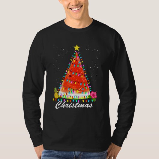 7月のクリスマス夏のデザインメロンクリスマストtr tシャツ (正面)
