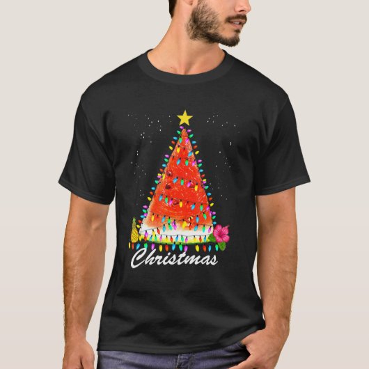 7月のクリスマス夏のデザインメロンクリスマストtr tシャツ (正面)