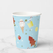 7月のクリスマス夏のBBQパーティー紙カップ 紙コップ (裏面)