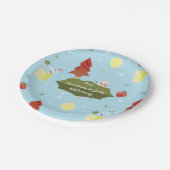 7月のクリスマス夏のBBQパーティー紙プレート ペーパープレート (アングル)