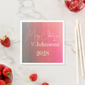 7月のクリスマス家族パーティー スタンダードカクテルナプキン (インサイチュ)