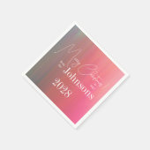 7月のクリスマス家族パーティー スタンダードカクテルナプキン (角)