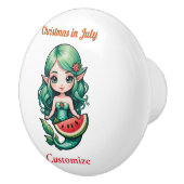 7月のクリスマス小妖精や小人Mermaid Thunder_Cove セラミックノブ (右)