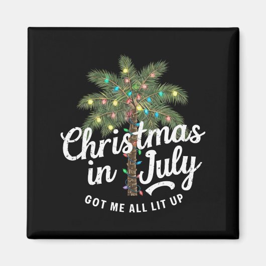 7月のクリスマス得に私は全員ライトアップ マグネット (正面)