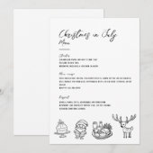 7月のクリスマス手描きクラシックメニュー メニュー (正面/裏面)