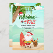 7月のクリスマス招待状 招待状 (正面/裏面)