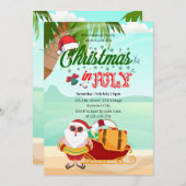 7月のクリスマス招待状 招待状 (正面/裏面)