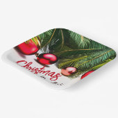 7月のクリスマス熱帯のヤシの木の夏のパーティー ペーパープレート (傾斜あり)