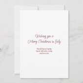 7月のクリスマス熱帯ビーチ シーズンカード (裏面)