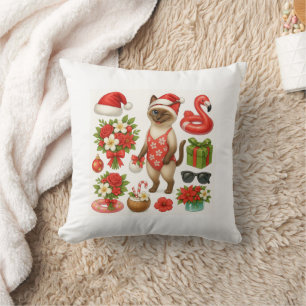 7月のクリスマス猫好きプールパーティー クッション
