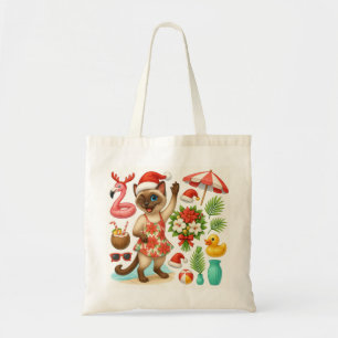 7月のクリスマス猫好きプールパーティー トートバッグ
