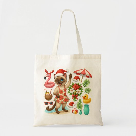 7月のクリスマス猫好きプールパーティー トートバッグ (正面)