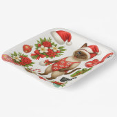 7月のクリスマス猫好きプールパーティー ペーパープレート (傾斜あり)