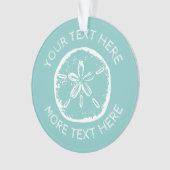 7月のクリスマス砂ドルカスタムの写真ツリー オーナメント (正面)