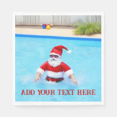 7月のクリスマス誕生日またはサマープールパーティー スタンダードランチョンナプキン (正面)