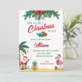 7月のクリスマス誕生日招待状 招待状 (スタンド正面)