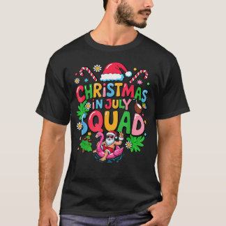 7月のクリスマス部隊 楽しいサマーバケーション Tシャツ