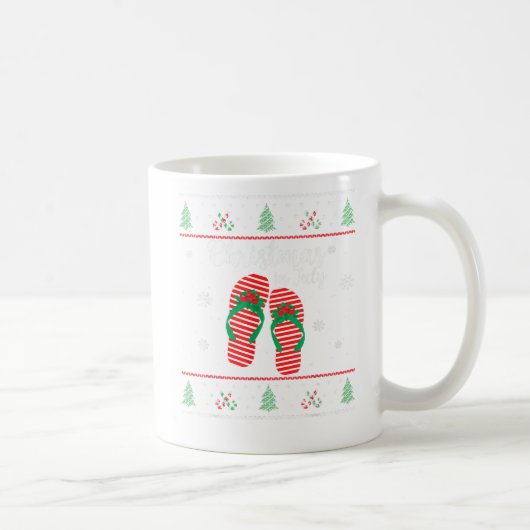 7月のクリスマス醜いクリスマスの夏 コーヒーマグカップ (右)