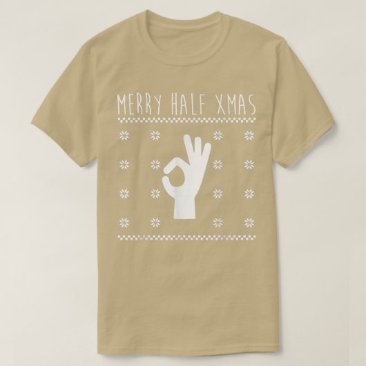 7月のクリスマス醜いクリスマスメリーの半クリスマス Tシャツ (デザイン正面)