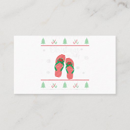 7月のクリスマス醜いクリスマス夏のビーチサンダル 名刺 (正面)