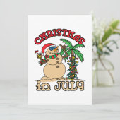 7月のクリスマス雪だるまサンドビーチ シーズンカード (スタンド正面)