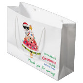 7月のクリスマス　いたずら？それともいい子？幼児の誕生日 ラージペーパーバッグ (正面アングル)