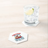 7月のクリスマス お父さんお母さん シアと一緒にチルってる ペーパーコースター (インサイチュ)