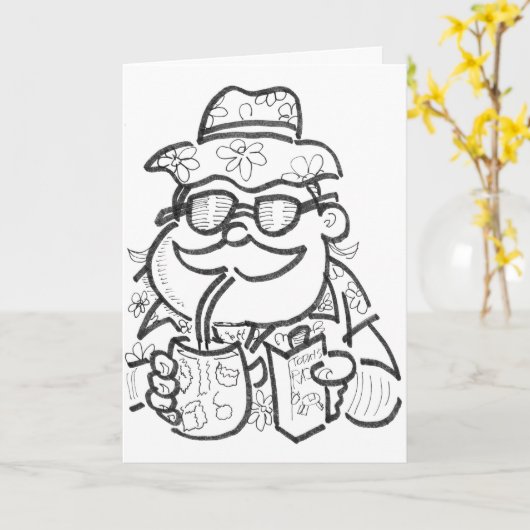 7月のクリスマス カード (黄色い花)