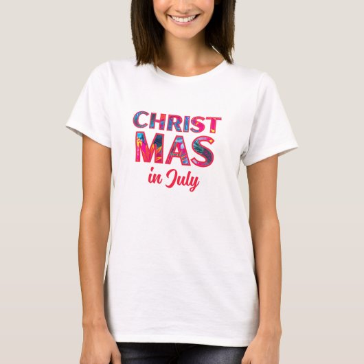 7月のクリスマス ギフトタグ Tシャツ (正面)