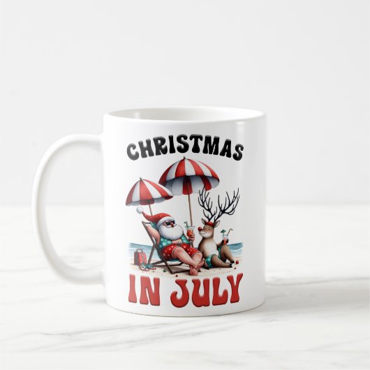 7月のクリスマス コーヒーマグカップ (左)