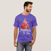 7月のクリスマス サマーデザイン メロン クリスマス ギ Tシャツ (正面フル)