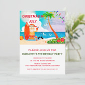 7月のクリスマス サマーバースデーパーティー 招待状 (スタンド正面)