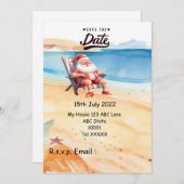 7月のクリスマス サンタクロースと一緒に！ 日程を控えて 招待状 (正面/裏面)