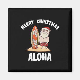 7月のクリスマス サンタ アロハ ハワイ ビーチ サンド マグネット