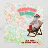 7月のクリスマス サンタ シーズンカード (正面/裏面)