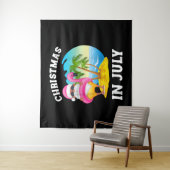 7月のクリスマス サンタ フラミンゴ プール サマー タペストリー (インサイチュ)