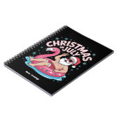 7月のクリスマス サンタ フラミンゴ 面白い サマー クリスマス ノートブック (左側)