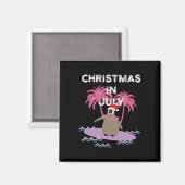 7月のクリスマス・サーファーペンギン マグネット (正面/裏面)
