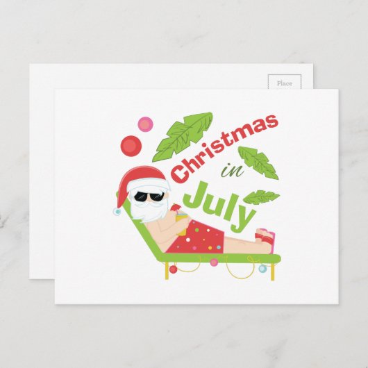 7月のクリスマス シーズンポストカード (正面/裏面)