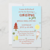 7月のクリスマス 🎄 ジンジャーベルピクニック 招待状 (正面)