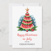 7月のクリスマス　スイカの木 シーズンカード (正面)