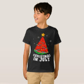 7月のクリスマス スイカの木 夏休み Tシャツ (正面フル)