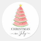 7月のクリスマス スイカ ラウンドシール (正面)