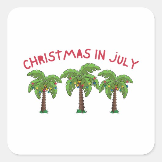 7月のクリスマス スクエアシール (正面)
