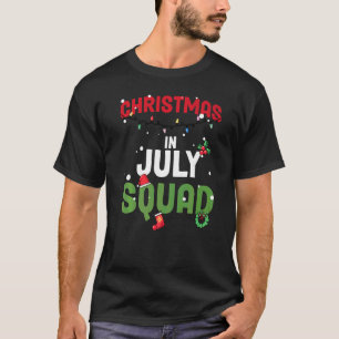 7月のクリスマス・スクワッド 誕生日 Xmas パーティー ハワイ Tシャツ