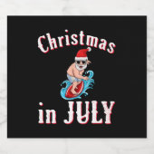 7月のクリスマス スパークリングワインラベル (シングルラベル)