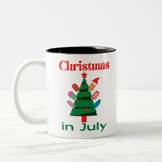 7月のクリスマス ツートーンマグカップ (左)