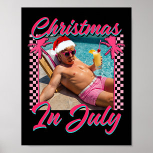 7月のクリスマス トランプ サンタ ハワイ チル ポスター